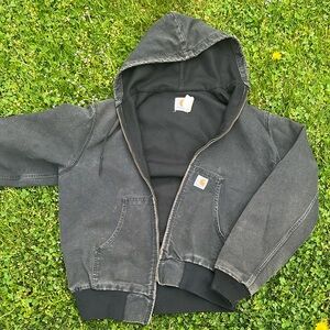 Vintage carhartt hooded zip up workwear jacket